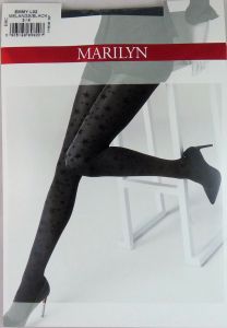 Marilyn EMMY L02 R3/4 rajstopy gwiazdki melange/black